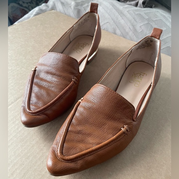 Franco Sarto Shoes Women’s 8 Susie Classic Brown Cognac Flats Loafers Slip on - Picture 2 of 6